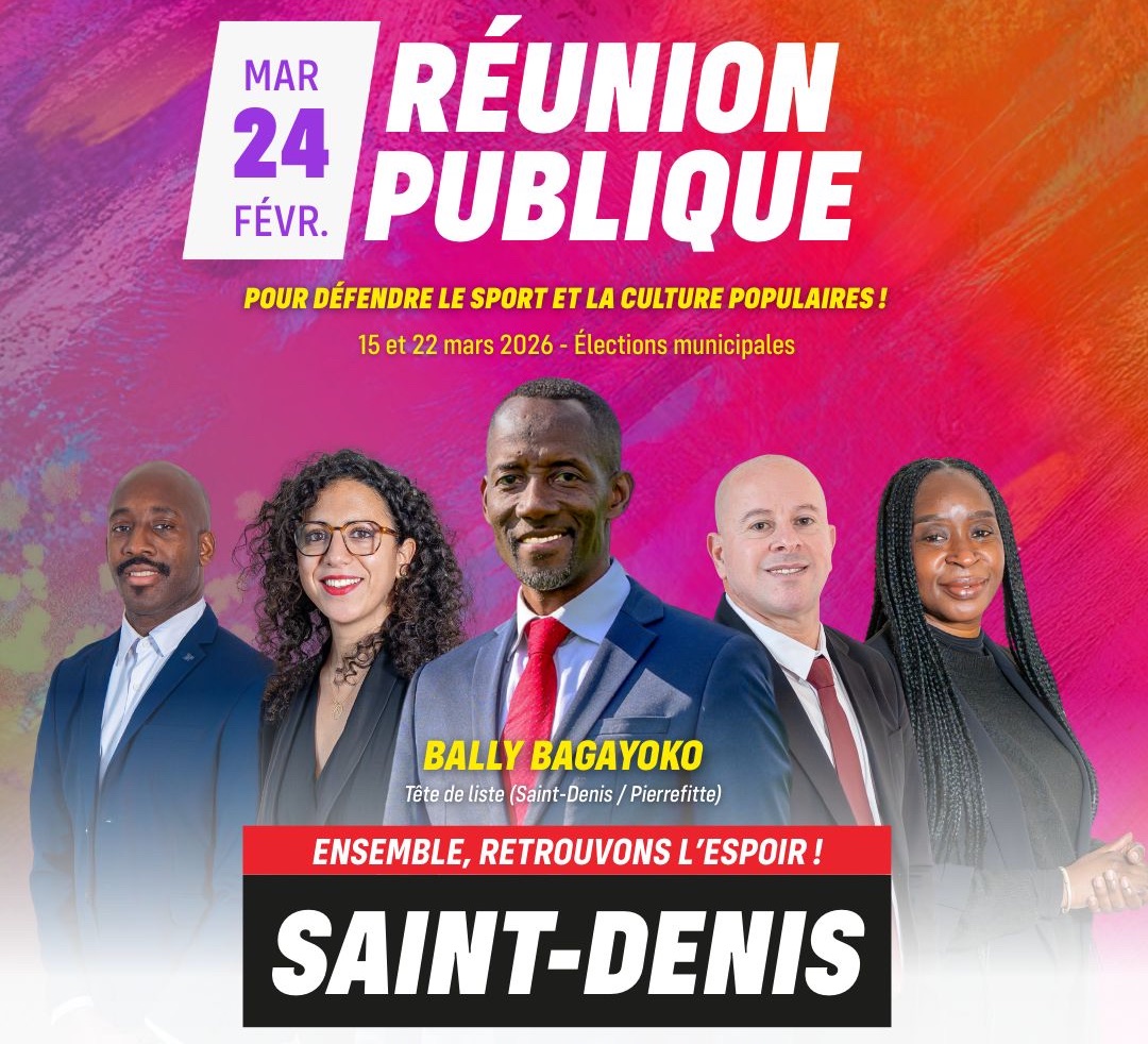 Ensemble, retrouvons l'espoir ! Elections municipales de Saint Denis et Pierrefitte 2026 - LFI - PCF - SSDAC - 24 février